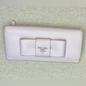 Prada Saffiano Double Snap Ribbon Walker